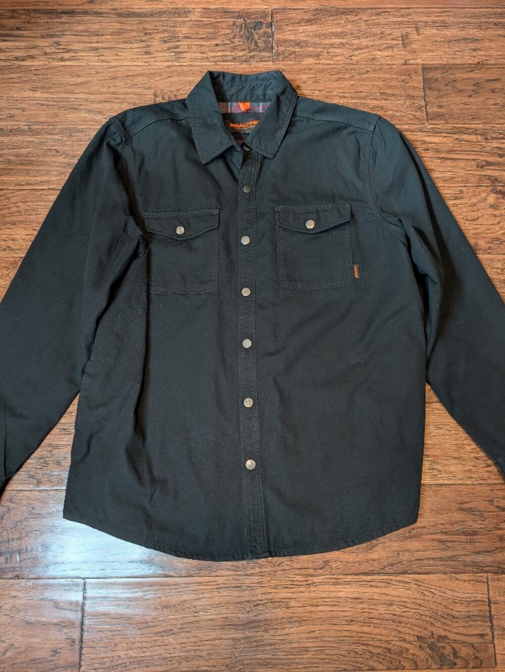 Real Tree Realtree Lightweight Shacket Shirt Jacket Plaid Lined Size Large